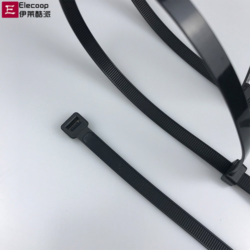 10/8*600mm黑白色自锁式尼龙塑料扎带实宽7.6mm大号一拉得勒