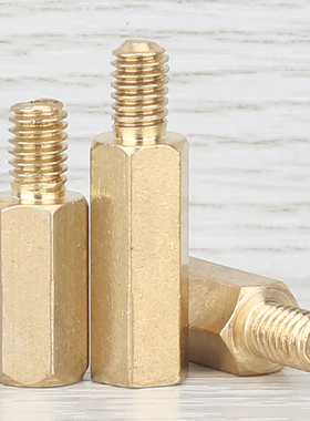 六角单头铜柱单通隔离柱螺丝M3*x3x5x8x10x22x25x35x50x100+6+8mm