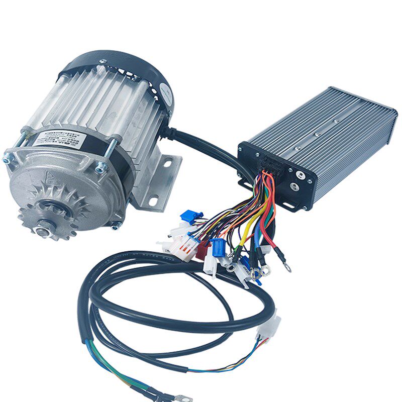 电动人力三轮车无刷电机48V60V500W750瓦改装中置链条电动机链轮