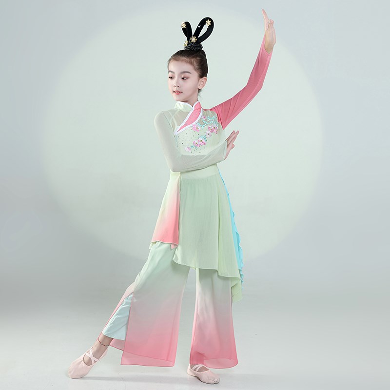 古典舞演出服儿童淡妆浓抹总相宜装荷花奖中国舞扇子舞伞舞表演服