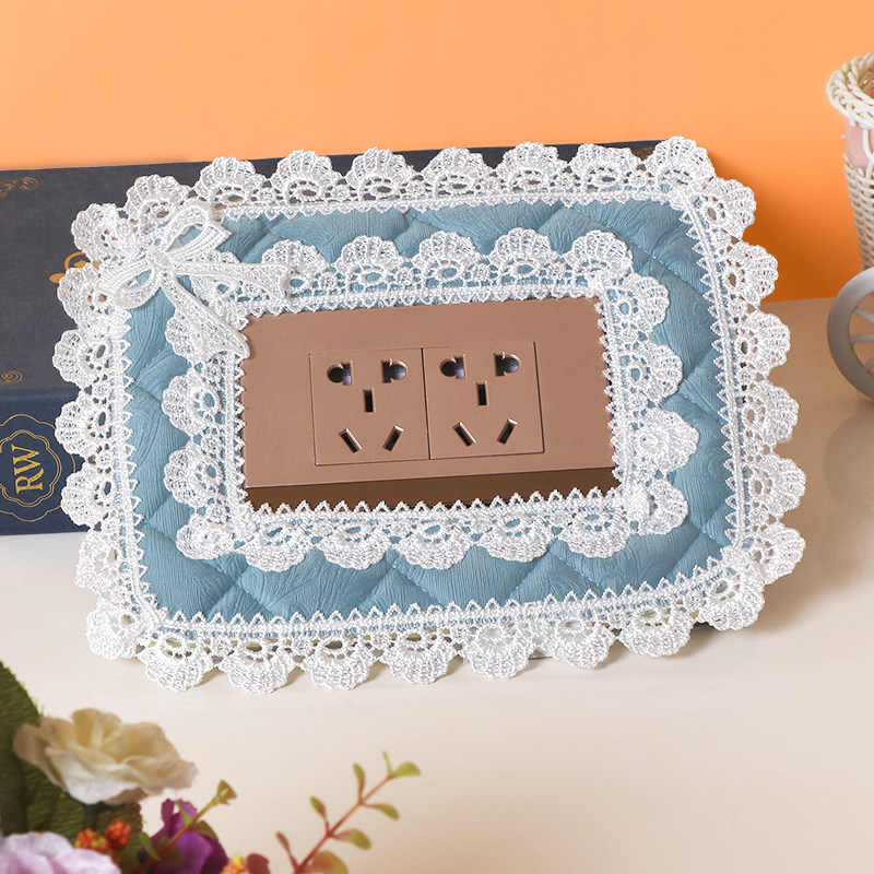 欧式118型号开关边框套布艺开关贴插座遮挡丑蕾丝装饰防脏保护墙,居家布艺,开关套,淘宝优惠券,粉丝福利购,淘宝优惠卷