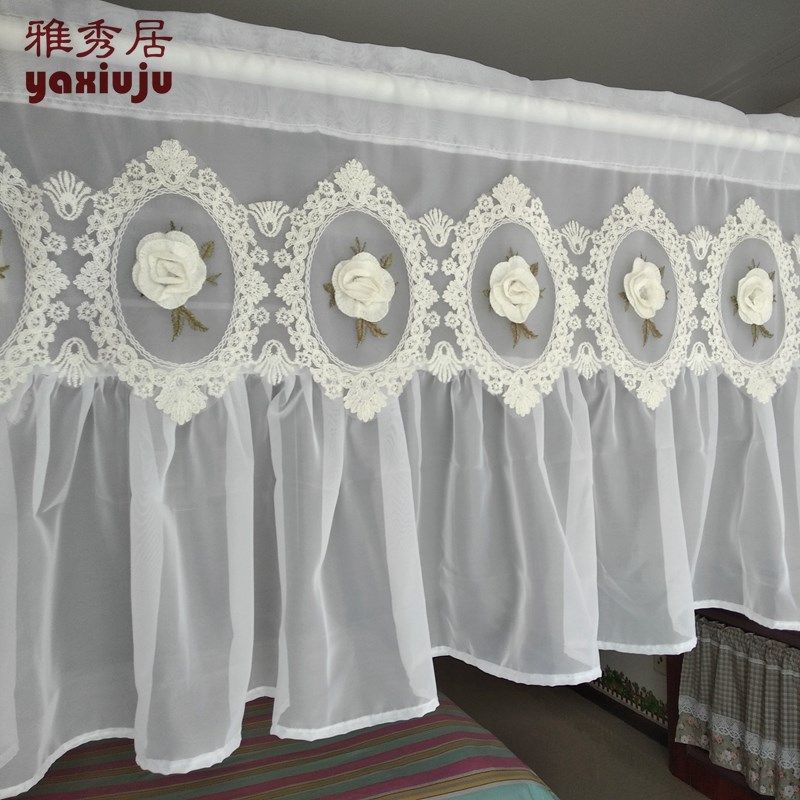 包邮送杆L67短窗帘隔断帘橱柜帘半帘 室内北欧门帘 韩式风格纱帘