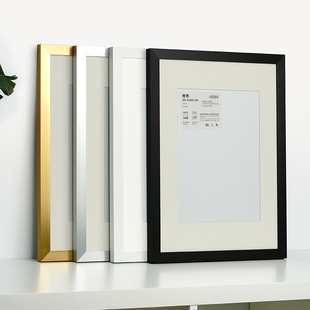 金属相框挂墙铝合金画框定制平面拼图框宽边海报框装饰画外框卡纸