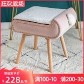 可储物梳妆凳子化妆凳轻奢梳妆台化妆椅子卧室仙女生实木网红矮凳