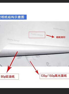 A4背胶相纸高光相片纸150克A6大头贴照片纸A5不干胶喷墨打印像纸