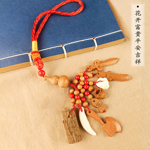 桃木剑斧婴儿挂件纯手工别针儿童狗牙婴儿孕妇小孩随身携带桃枝