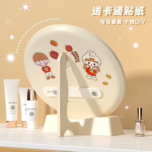 led灯桌面美妆镜便携手持梳妆台家用 led化妆镜带灯镜子补光灯台式