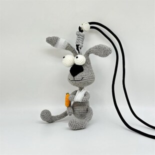 大号丧丧忧郁丑萌兔子挂件包挂车挂摆台手工钩织个性创意卡通玩偶