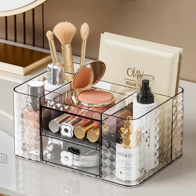 亚克力透明笔筒大容量儿童女孩小学生书桌文具盒收纳盒置物架桌面