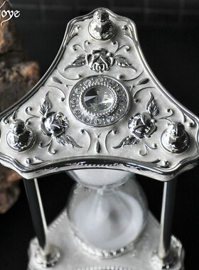 月光金属沙漏30分钟计时器创意摆件家居装饰品书房桌面工艺品礼物