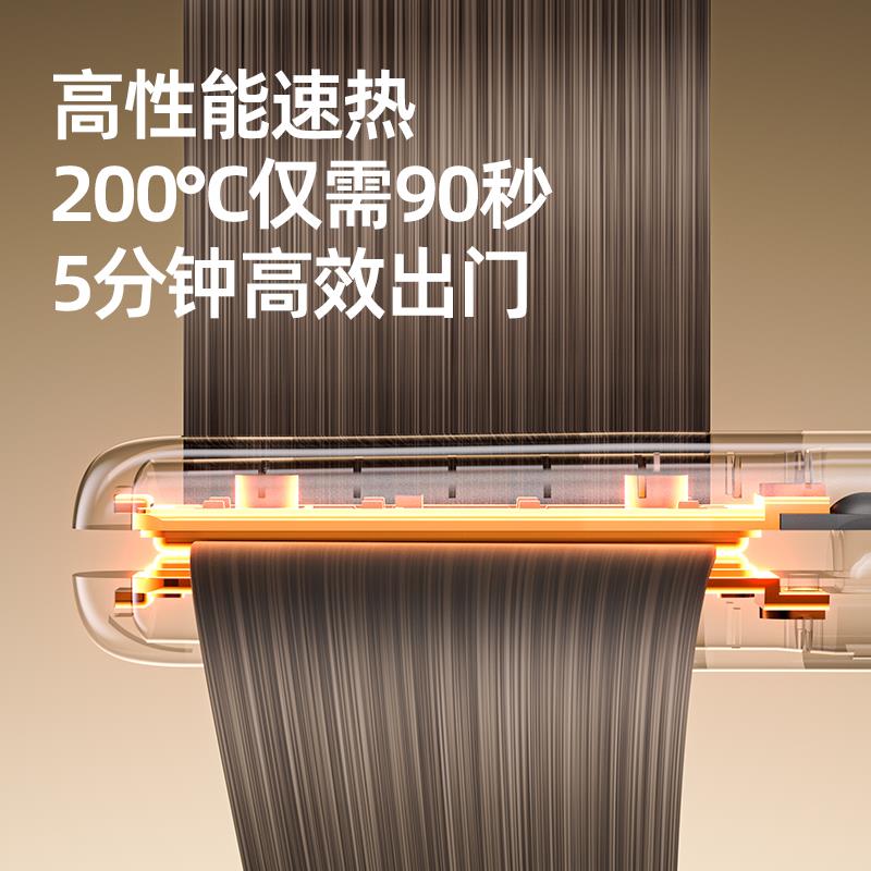 usb无线夹板充电卷直两用宿舍刘海内扣不插电直板夹陶瓷釉卷发棒c