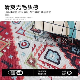 简约客厅地毯地垫轻奢复古感家用装 法式 修地毯沙发毯茶几垫