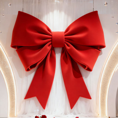 新年超大号蝴蝶结墙上背景装饰