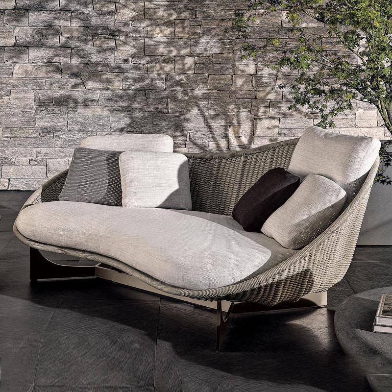 户外藤编沙发庭院阳台休闲单人藤椅室外北欧花园别墅躺椅沙发组合