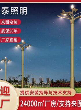 厂家直销6/7/8/10/12米8叉9火LED中华灯户外市政道路照明造型灯