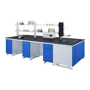 全钢实验室工作台钢木实验台PP中央化验室柜实验桌操作台通风橱柜