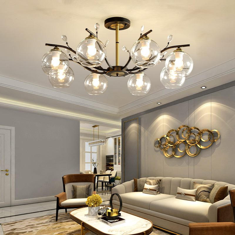 客厅灯北欧灯具卧室简约现代吊灯分子灯魔豆灯创意个性书房餐厅灯