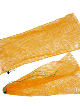 黄色胶丝平底鱼护网兜 弹簧按扣束口网兜 小网眼鱼护用品