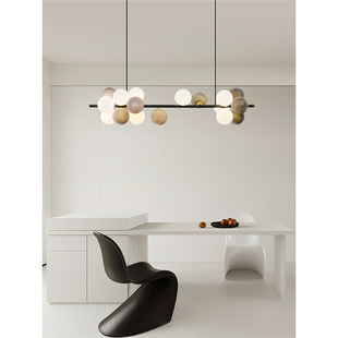 餐厅吊灯意式 北欧魔豆长条饭厅餐桌灯具 极简现代简约2024新款