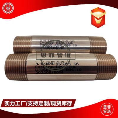 铜镍双头丝 螺纹管接头C70600 C71500 B10 Cu90Ni10 管制NPT RC