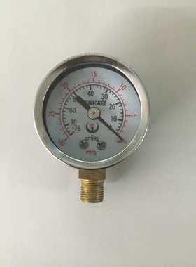 Y40 压力真空表  0-76cmhg 毫米汞柱0-30inhg英寸汞柱 东亚牌