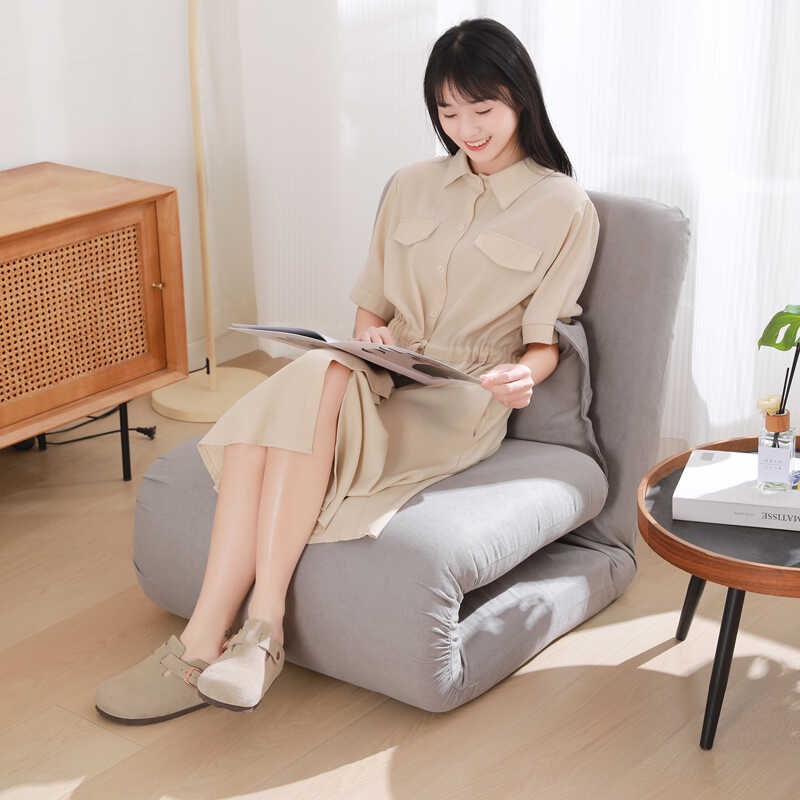 懒人沙发可躺可睡飘窗单人床上靠背椅小毛毛虫窝窝卧室榻榻米阳台