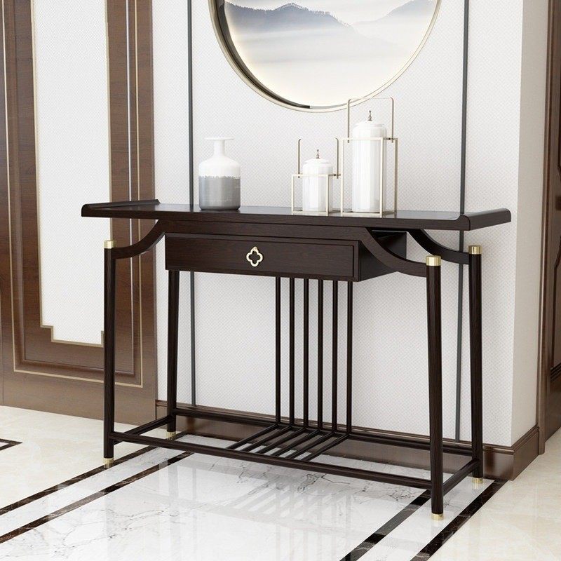 新中式实木玄关桌长廊装饰大厅现代端景台样板房供桌会所条案条几,收纳整理,其他收纳袋,淘宝优惠券,粉丝福利购,淘宝优惠卷