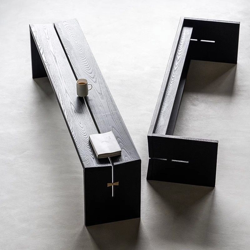 白蜡木碳化蝴蝶椅家用可坐极简换鞋凳原木黑色实木长凳子长椅矮凳,3C数码配件,其它配件,淘宝优惠券,粉丝福利购,淘宝优惠卷