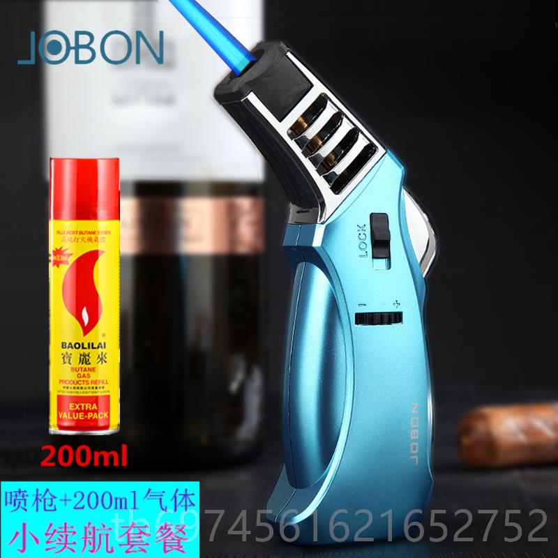 新款防风充气点火器雪茄腔艾灸香口用直点冲专打火机气体高温焊枪