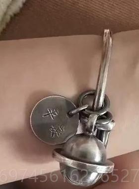 新款时古尚复做旧足铃铛民族风推拉款99手9银工原创私人订制纯银