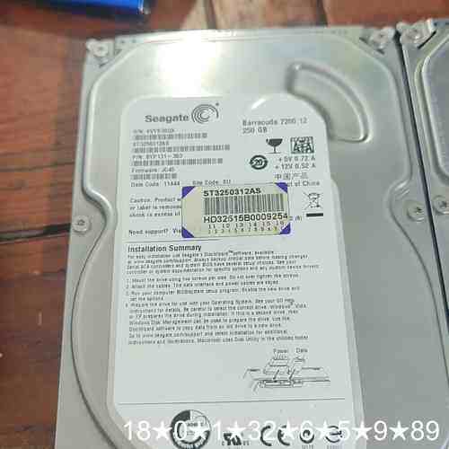 希捷500G机械，1个250GB，1个500GB，拆