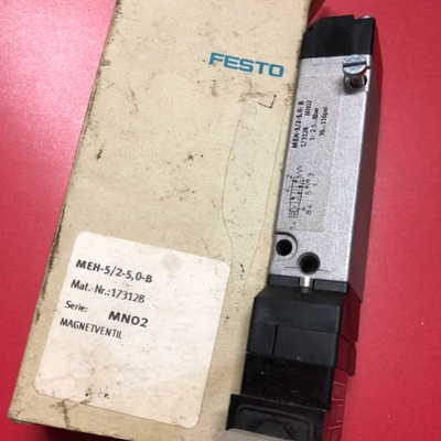FESTO电磁阀 173128 MEH-5/2-5，0-B 库存