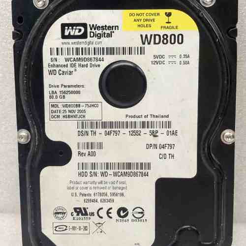 WB800BB-75JHC0西数80G工业台式机3.5寸硬盘IDE并口现货