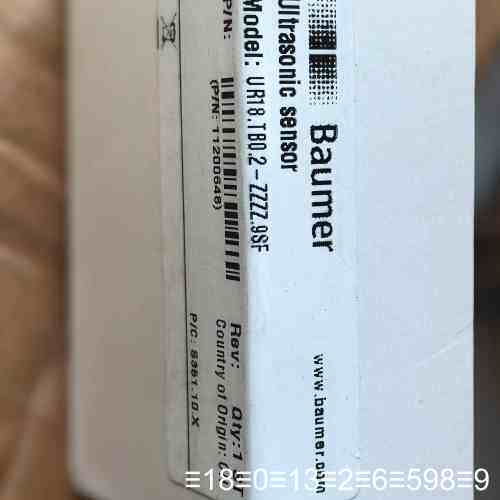 Baumer超声波传感器，型号UR18.TB0.2-ZZ议价
