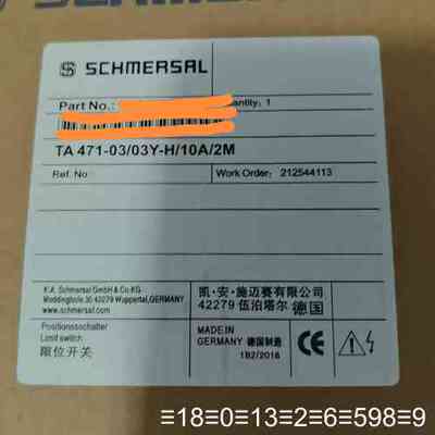 1个施迈赛限位开关TA471-03/03Y-H/10A/2M议价
