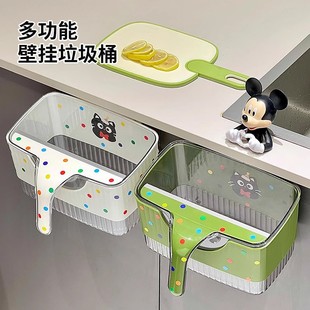 厨房垃圾桶带盖防尘家用食品级垃圾筒高颜值透明多功能收纳废纸篓