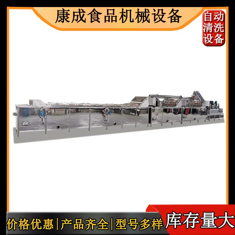 康成新款云南水果清洗机 柑橘清洗机 全自动鼓泡沙棘果清洗风干机