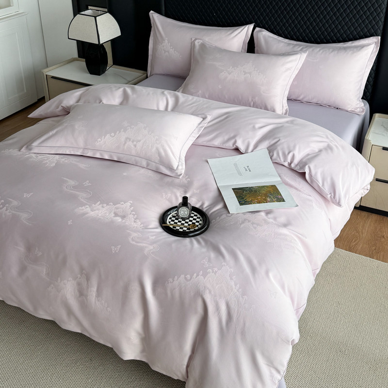 HD金丝银线四件套新款奢华宋锦缎大提花床上用品温暖柔好睡眠