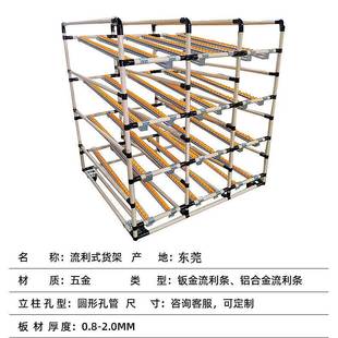 流利式货架精益管货架仓储架置物架电子车间货架仓库超市展示架子
