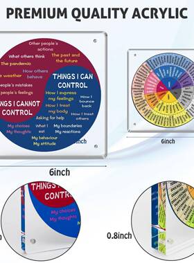 亚克力车轮图感觉轮子治疗情绪家庭/办公室/心理健康学校教室装饰