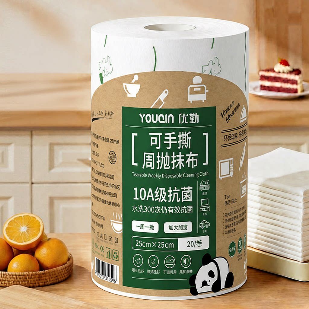 一次性厨房抹布加厚可手撕周抛清洁布干湿两用吸油吸水家用擦桌布