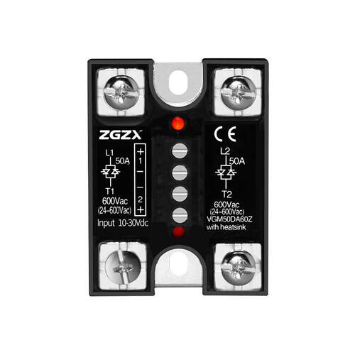 双路固态继电器50A25A75A双路双控直流控交流中炫固态继电器zgzx