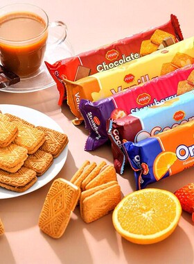 熊古屋PRAN进口夹心饼干果香多种口味休闲零食解馋小吃早餐下午茶