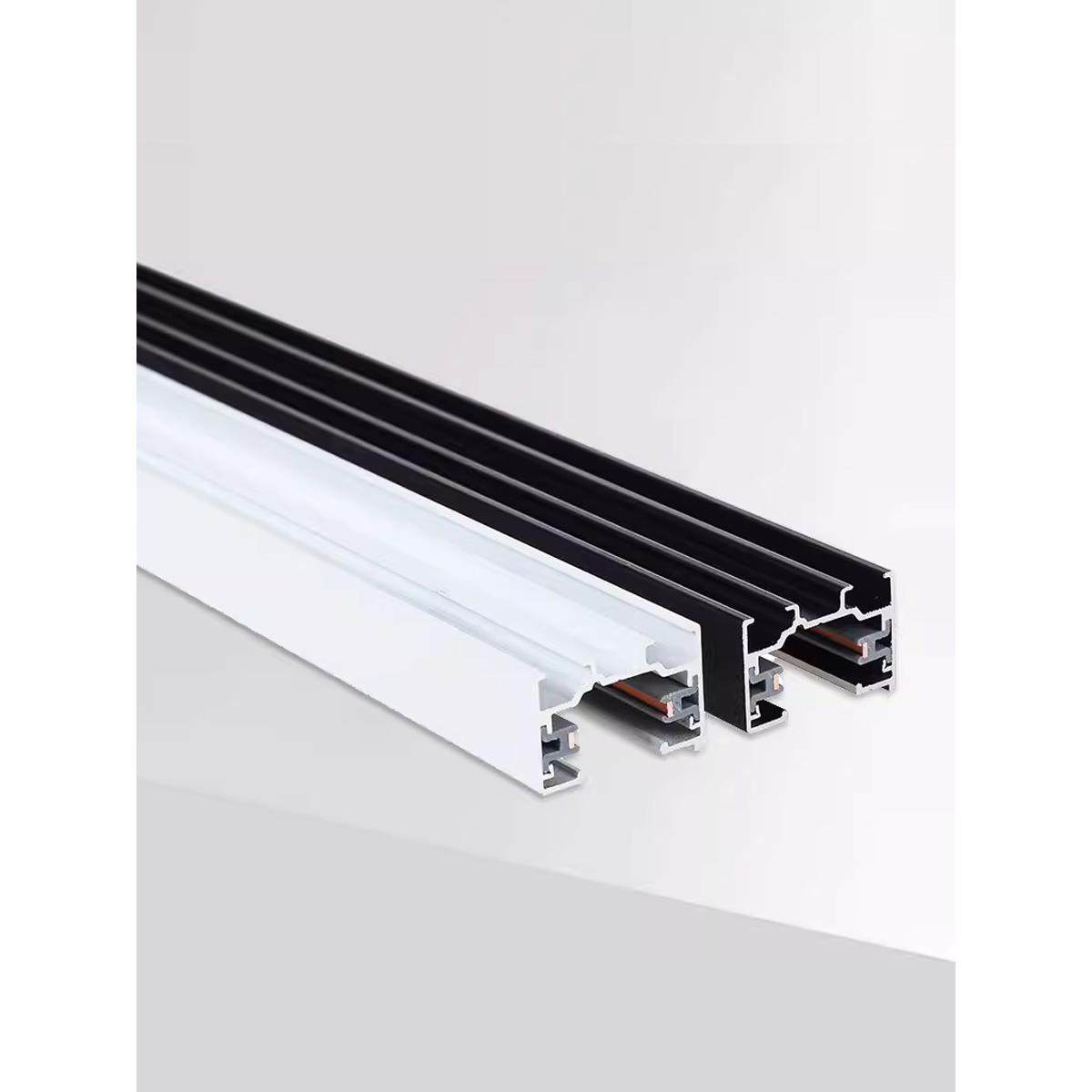 艾明丽LED轨道射灯二线导轨条加厚扁铜芯2米吊杆商铺路轨家用滑轨,家装灯饰光源,轨道灯,淘宝优惠券,粉丝福利购,淘宝优惠卷