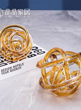 客厅玄关酒柜餐厅装饰品摆件书房桌面玻璃软装家居工艺品结婚礼物