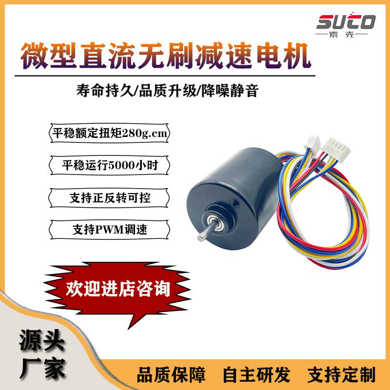 BL3640微型有感直流无刷减速电机外置驱动12v24v噪音真空泵小马达 - 实物图