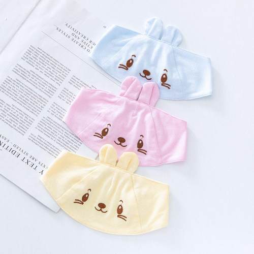 婴儿囟门帽夏季薄款新生儿胎帽纯棉透气空顶01岁宝宝护头无顶帽子