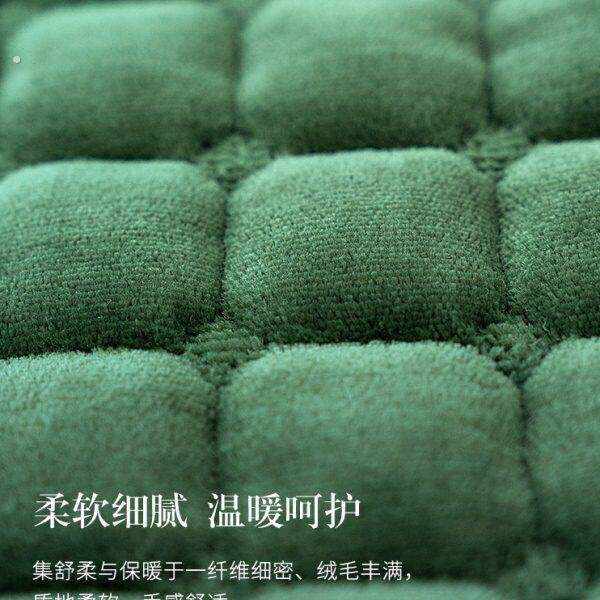 四季通用法兰绒沙发垫防滑布艺简约现代真皮实木套巾罩定做坐垫子