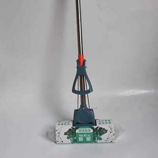 27cm胶棉拖把吸水拖把直杆小号滚轮胶棉拖把挤水拖把不伸缩