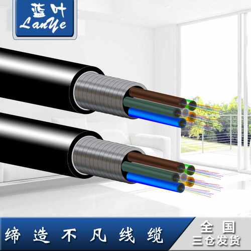 光纤4 6 8 12 24 48芯室外单模通信光缆光纤中心管式轻铠装光缆